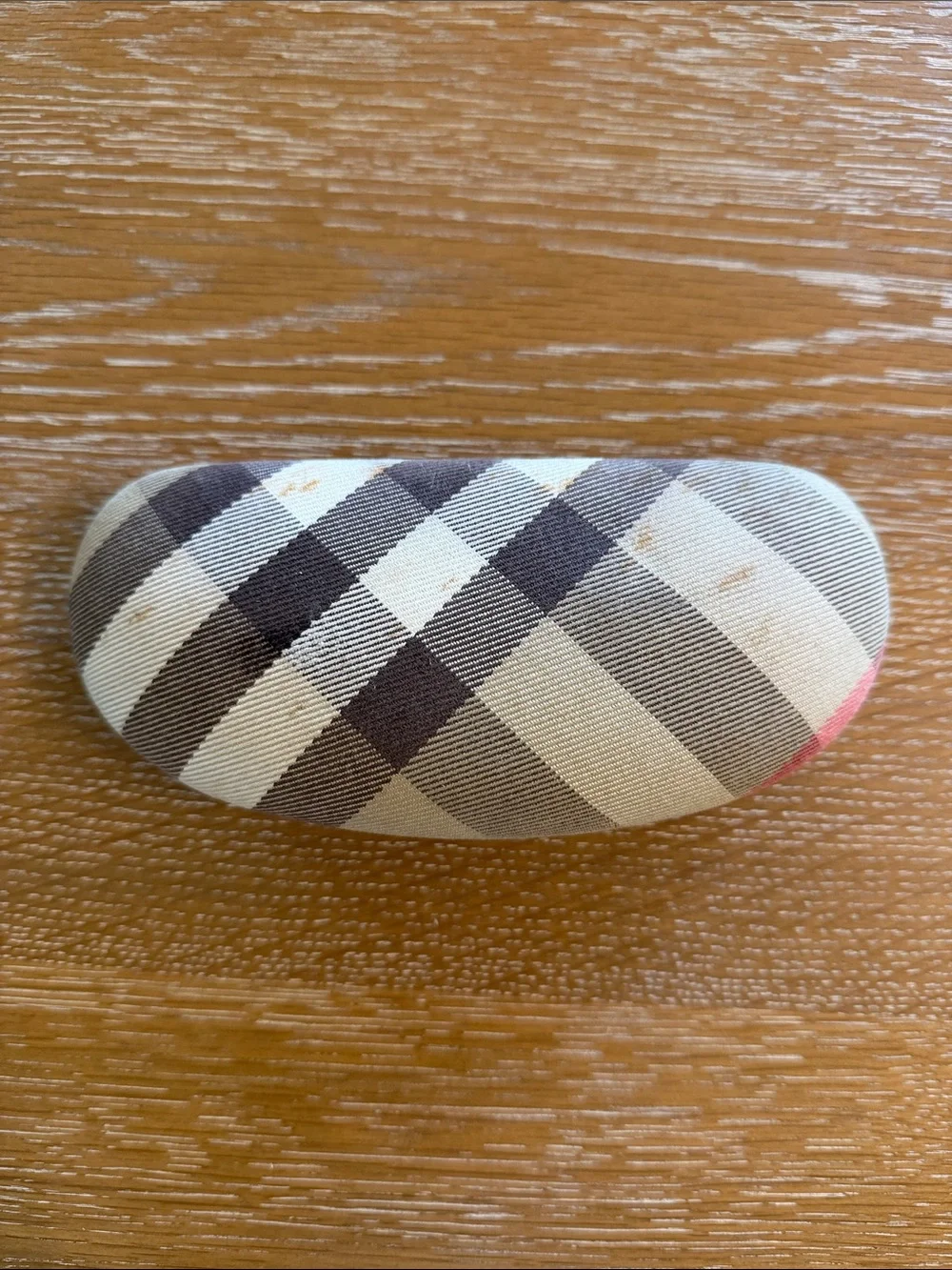 Burberry Plaid Pattern Women's Eyeglass Case - Beige and Brown
